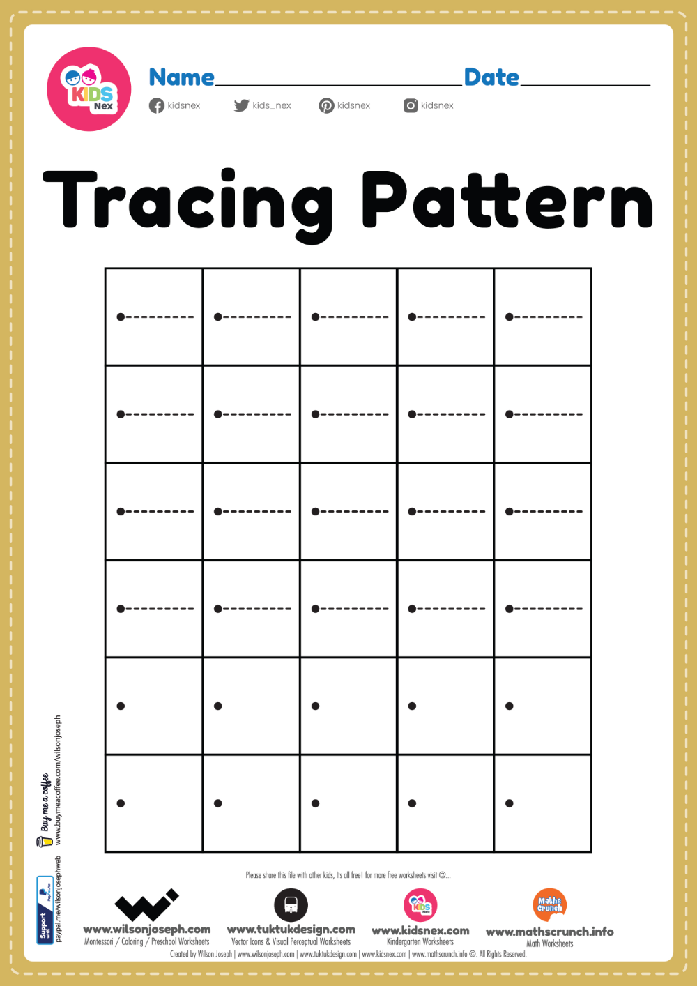 Pre Writing Pattern Tracing Sleeping Lines Kidzezone
