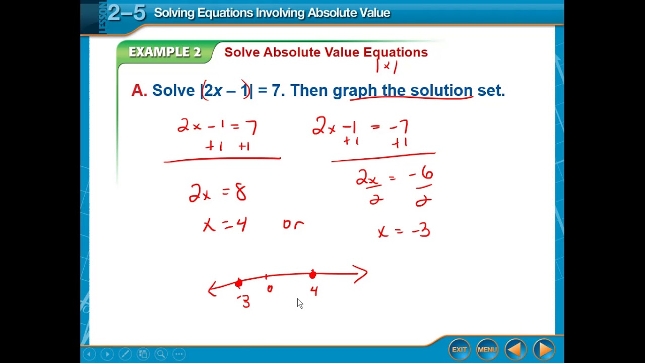 2.5 - Solving Equations Involving Absolute Value - YouTube 
