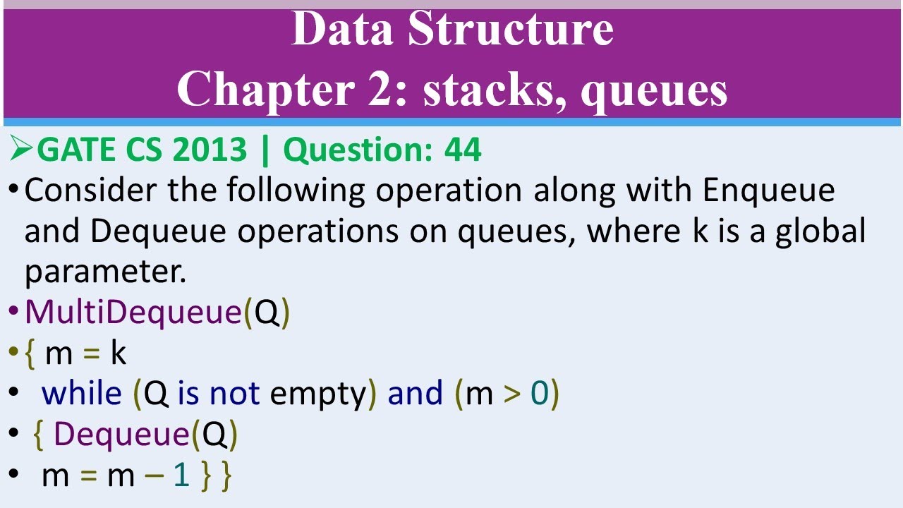 Queue And Its Operations Enqueue Dequeue Cpds Youtube