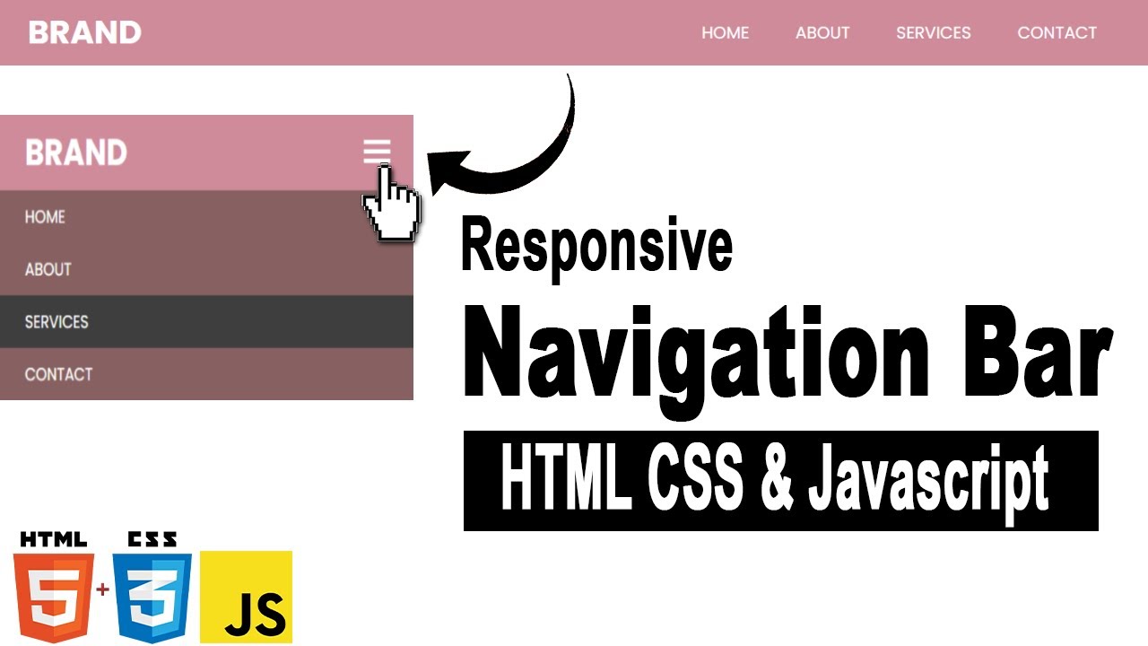 Responsive Fixed Navigation Bar Only Html Css Youtube