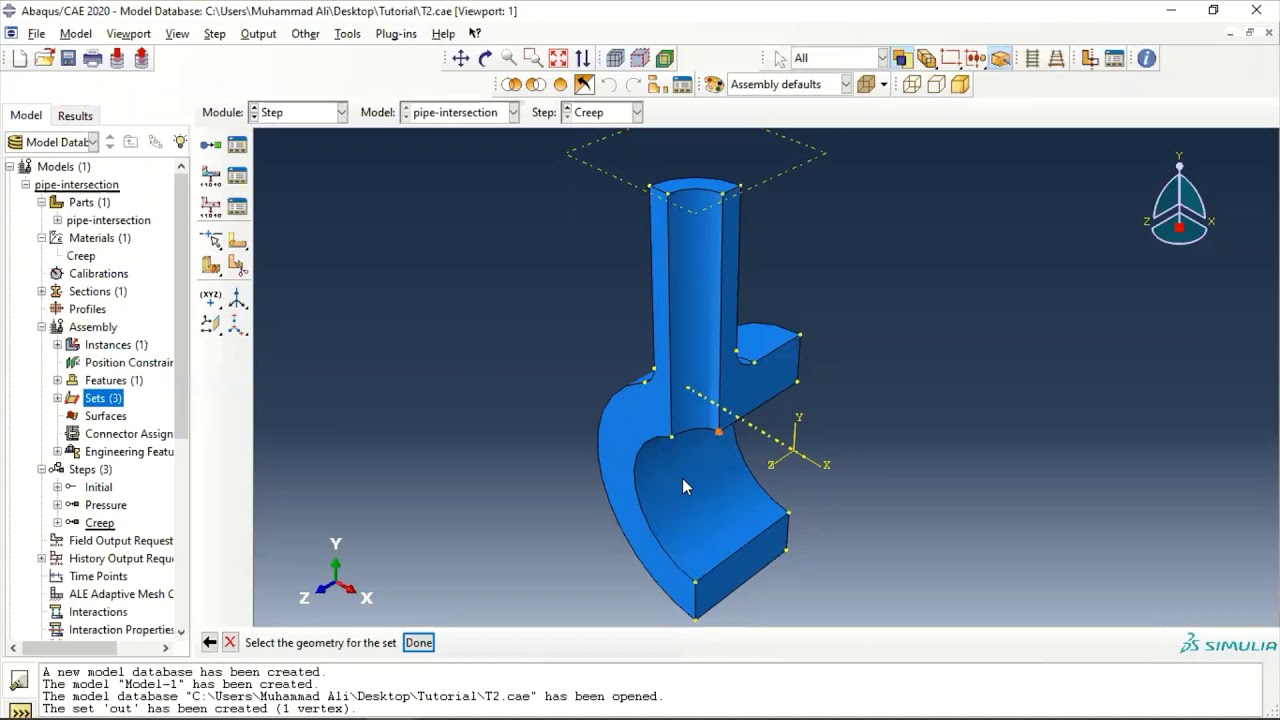 Viscoelastic Analysis Creep Of A Simple Specimen Using Abaqus Youtube