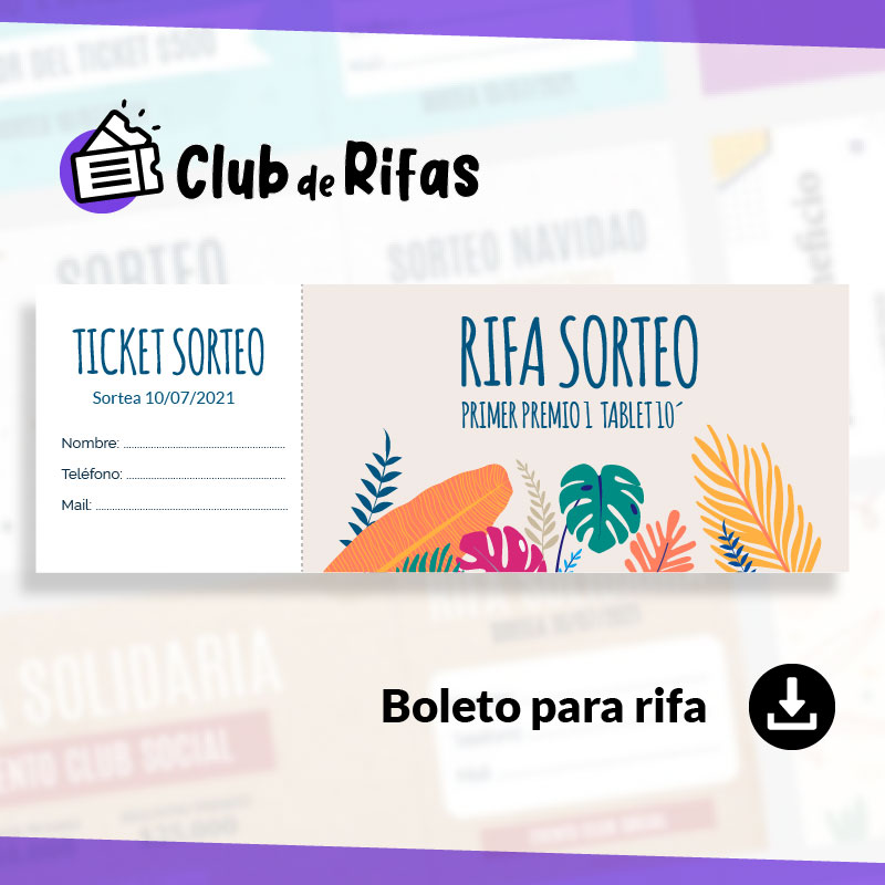 Formato Para Boletos De Rifa En Word Rifa Rifas Boletos Formatos