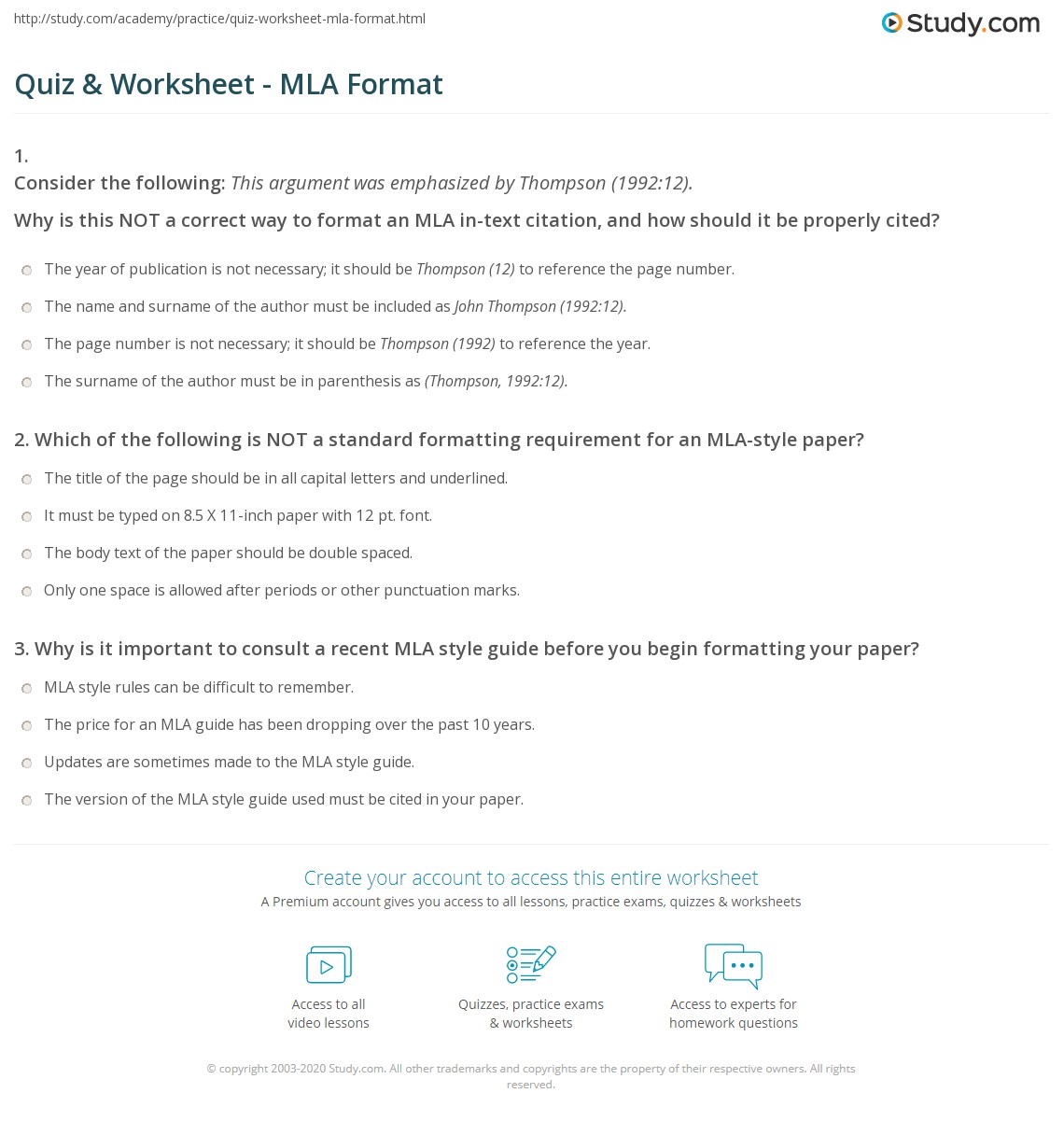 Mla Documentation Practice Exercises A E 2 Docx Mla Documentation