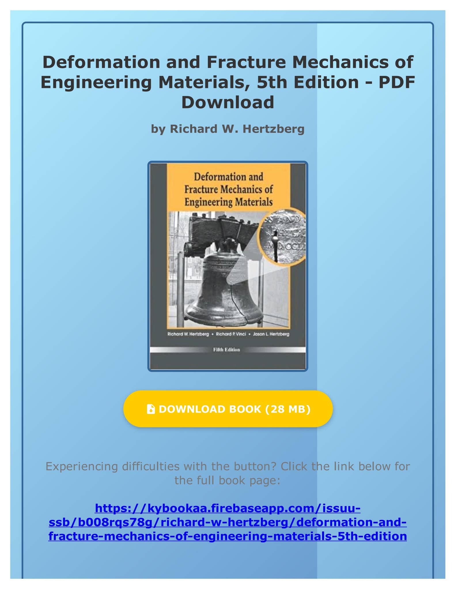 Deformation And Fracture Mechanics Of Engineering Materials 5th