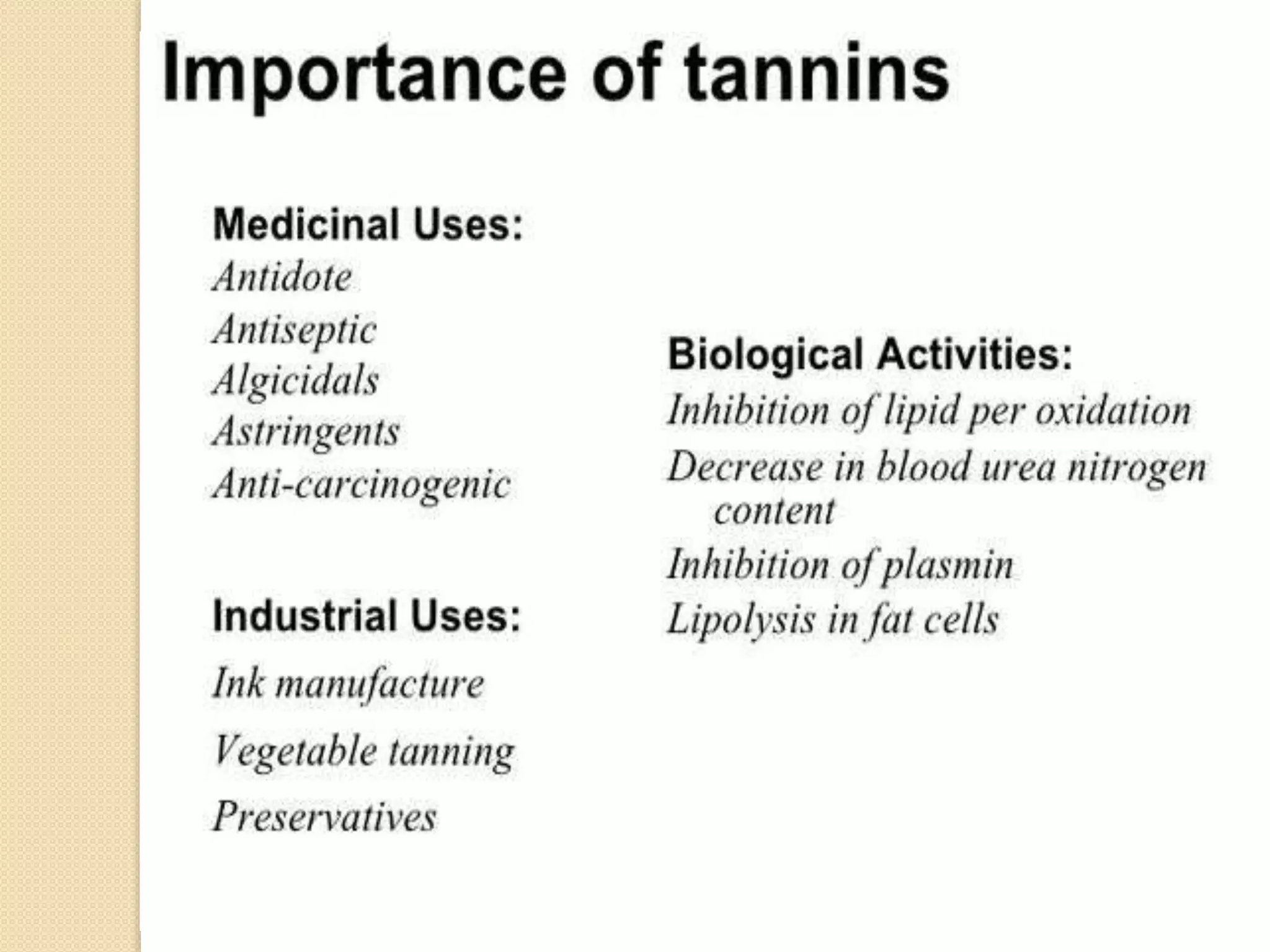 Tannins