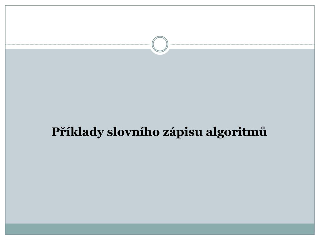 Uvod Do Algoritmizace