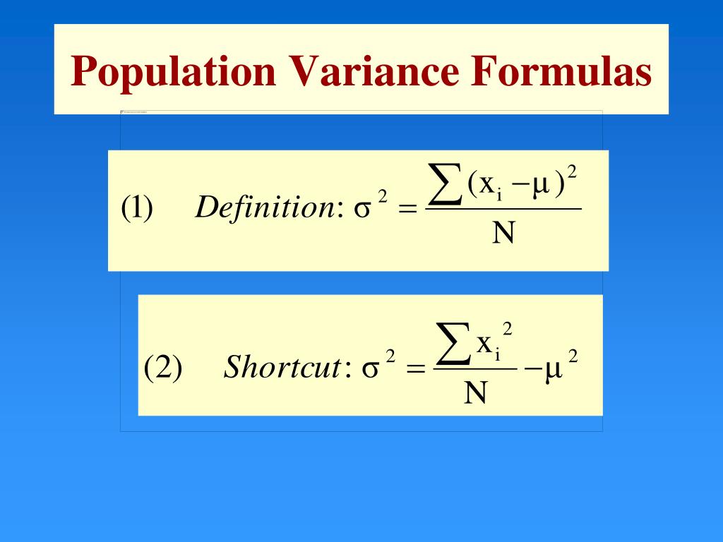 Variability In Statistics Formula