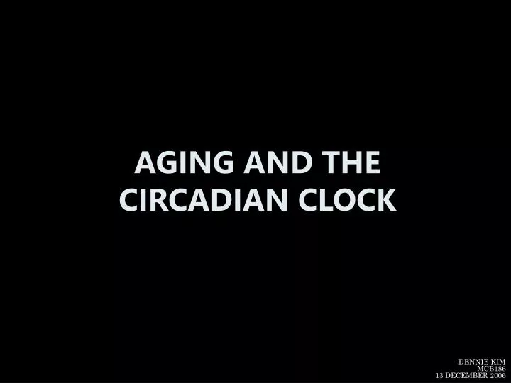 A Flick Of The Tail Keeps The Circadian Clock In Line Ppt Download