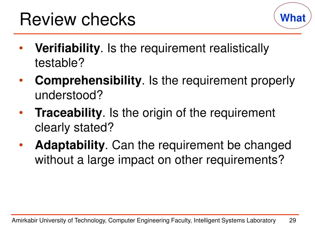 Validation Requirements