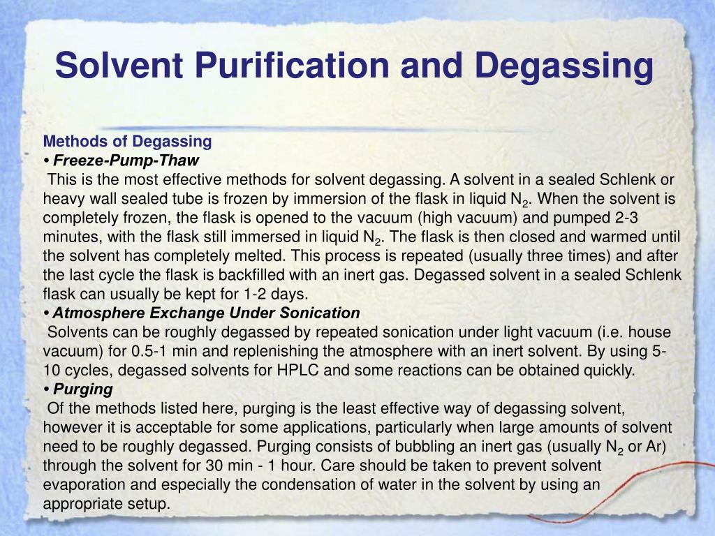 The Manipulation Of Air Sensitive Compounds
