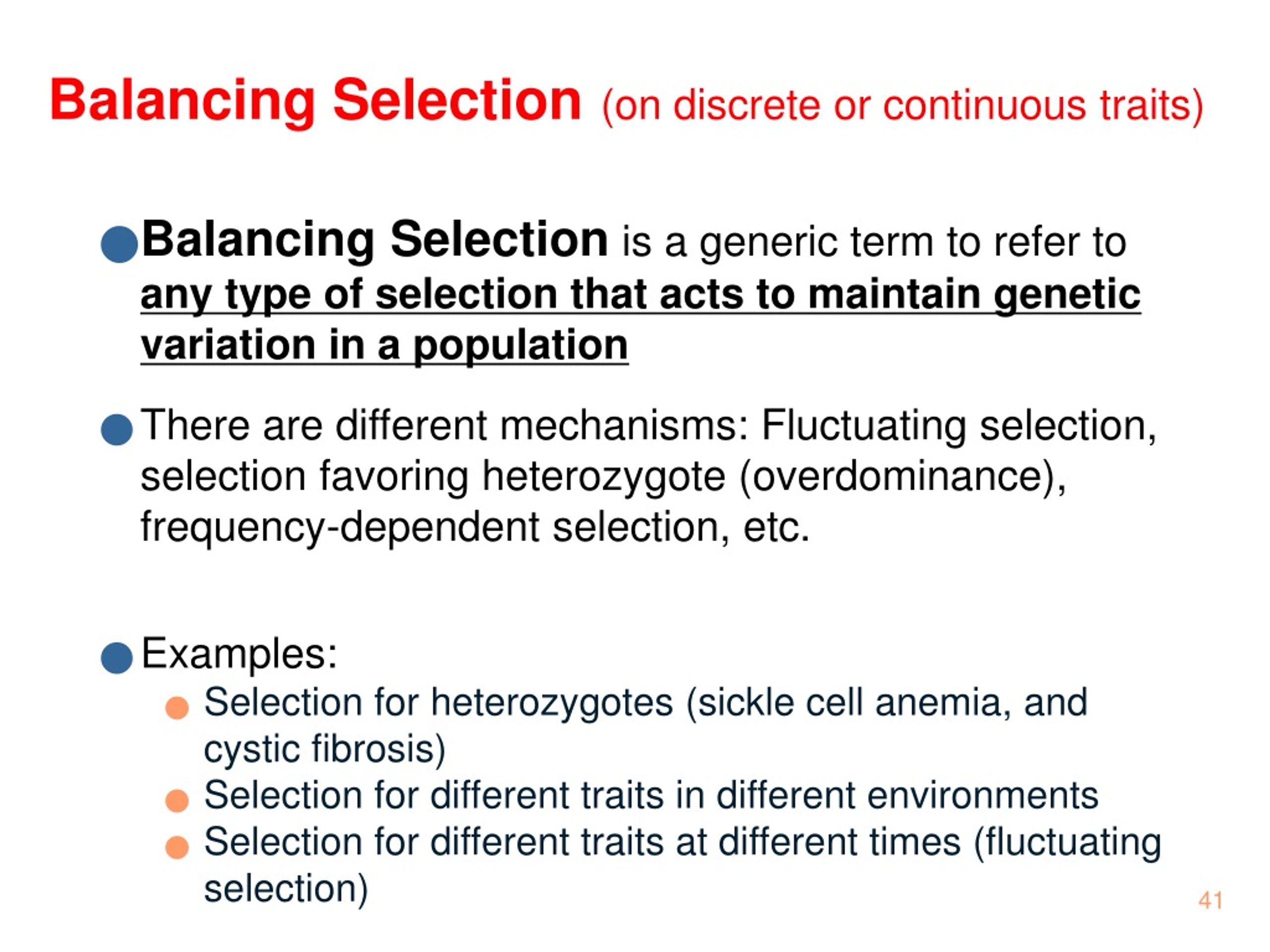 Examples Of Selection In Biology