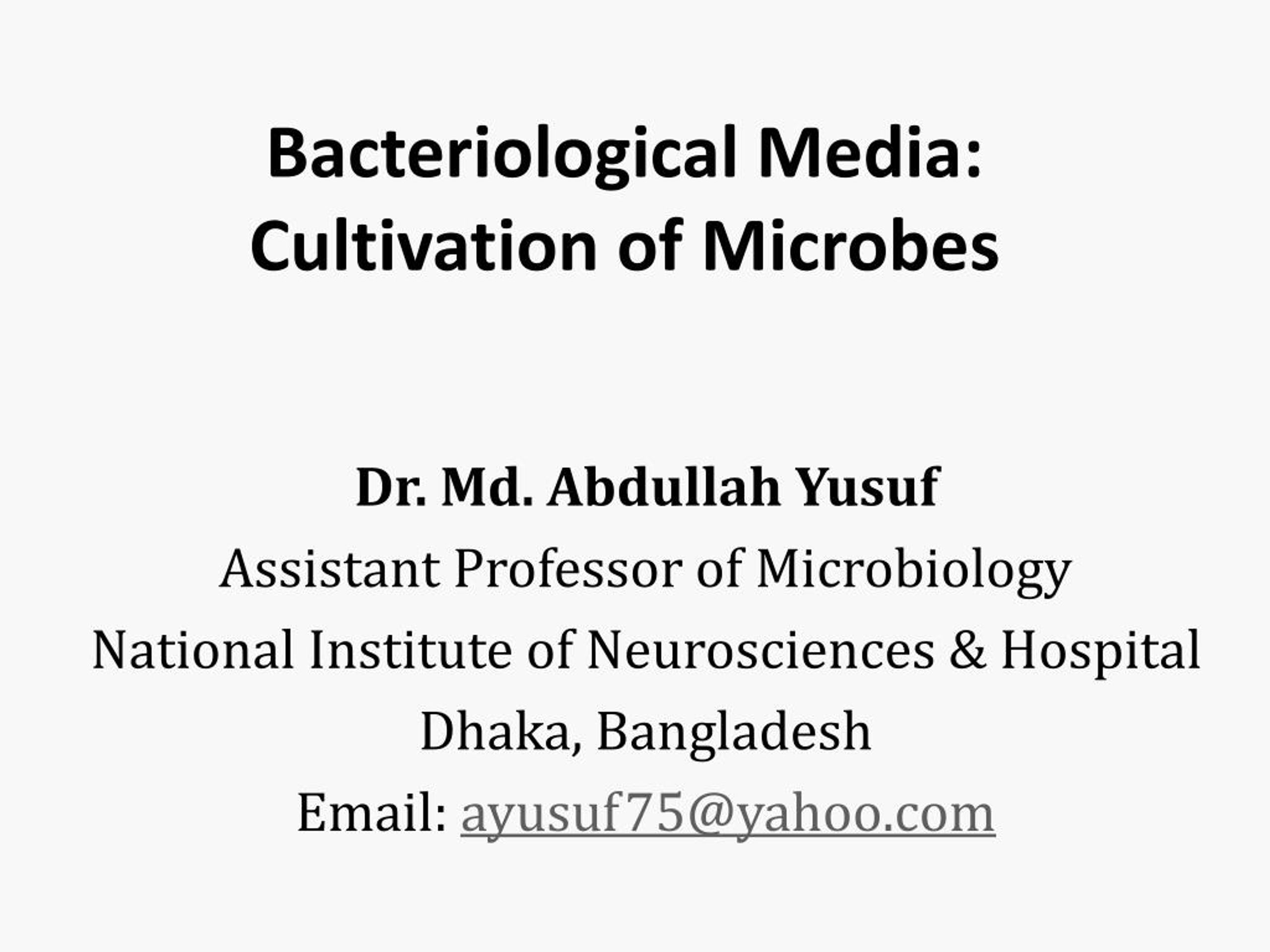 Bacterial Culture Media Bacteriology Studocu
