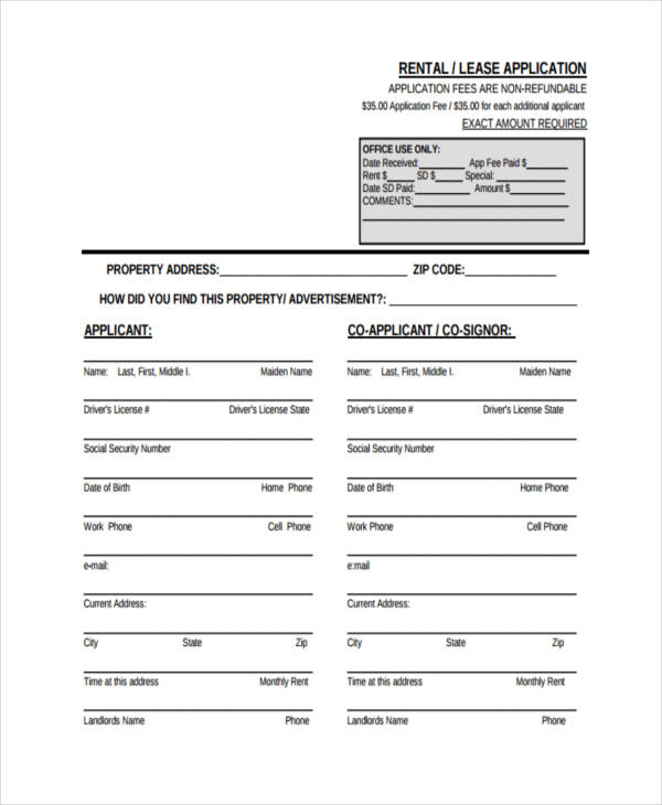 Premium Photo Rental Application Leasable Borrow Apply Rent Concept