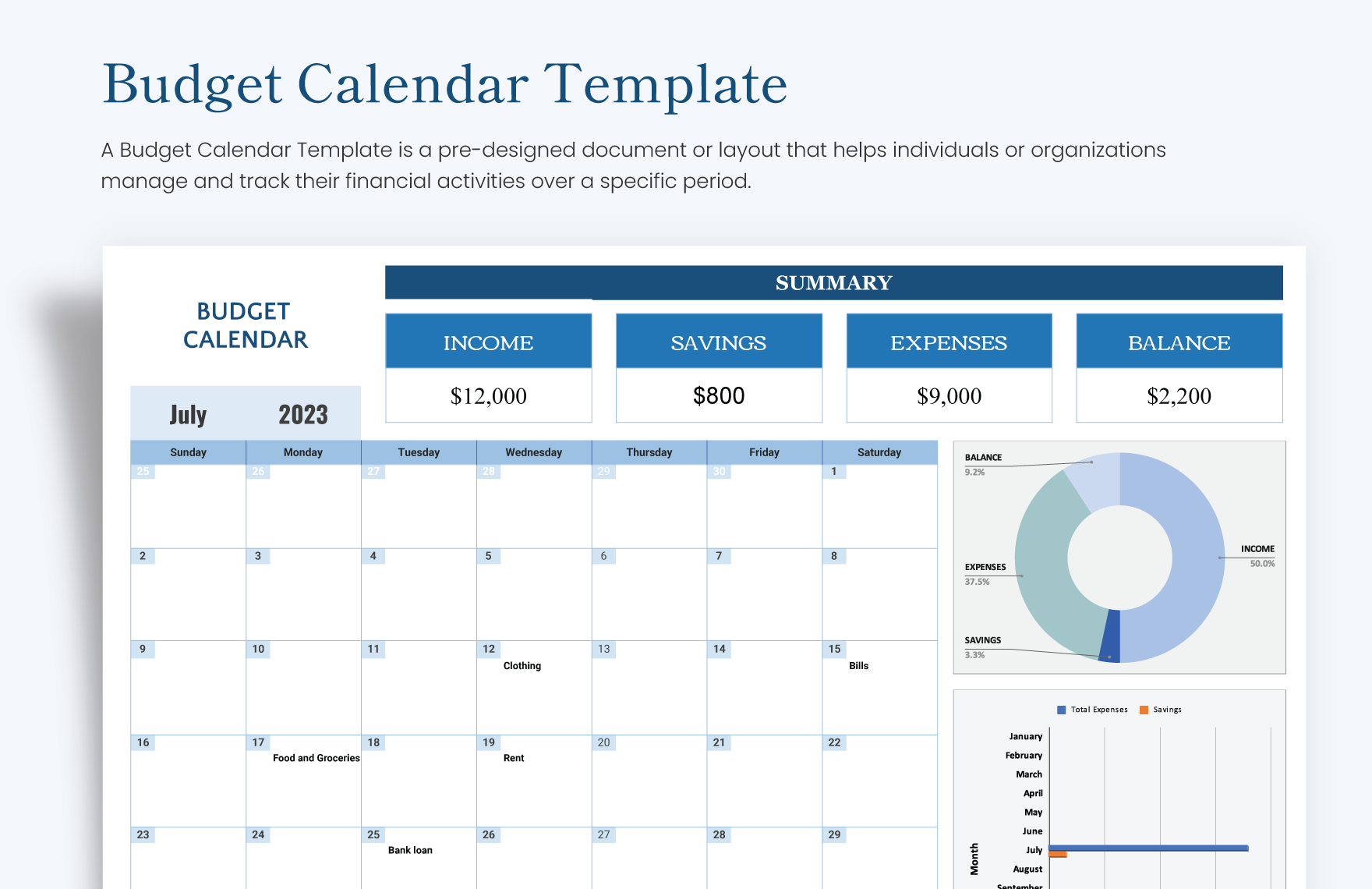 Excel Spreadsheet Templates Budgets