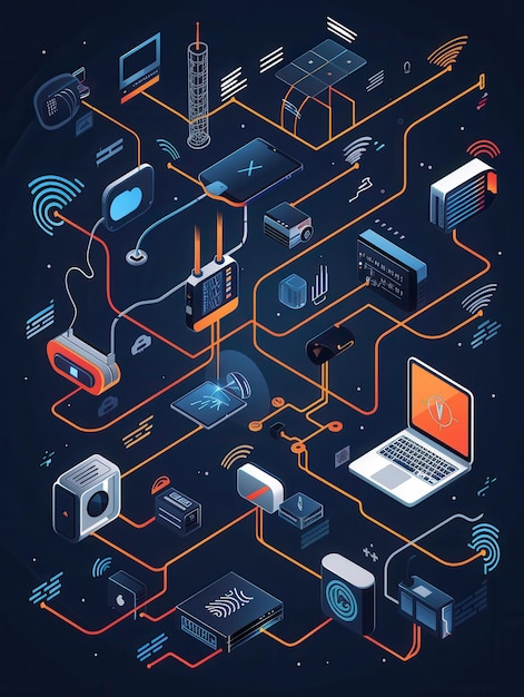 Illustration For Distributed Networks Of Paired Devices Download