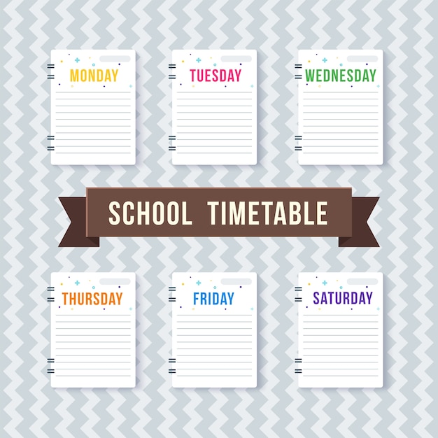 Calendrier Scolaire Vecteur Gratuite