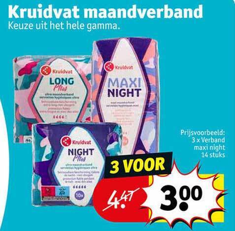 Kruidvat 100 Cotton Normal Ultra Maandverband Kruidvat Be