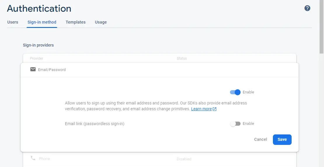 2 Firebase Authentication
