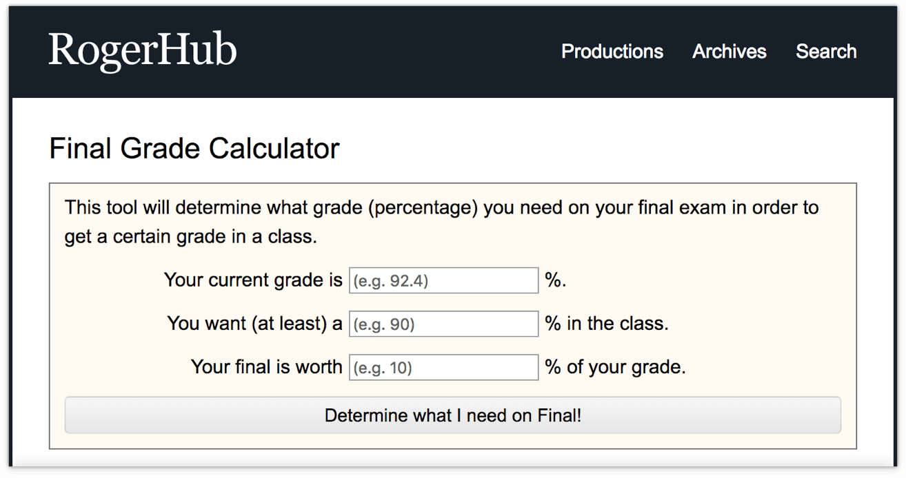 Grade Calculator Uni