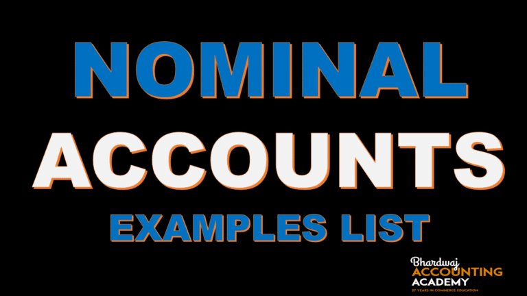 Nominal Accounts