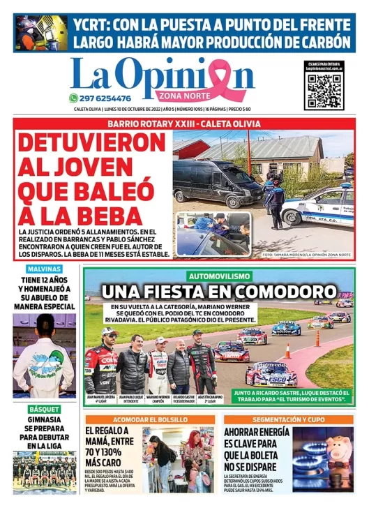Diario La Opinion Zona Norte Tapa Edicion Impresa Del Lunes 25 De