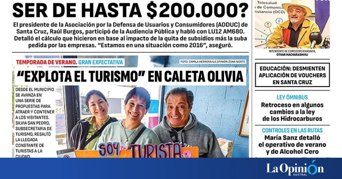 Diario La Opinion Zona Norte Tapa Edicion Impresa Del Jueves 28 De