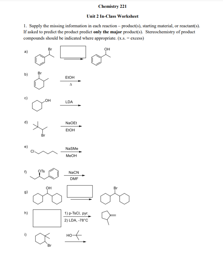 Solved Chemistry 221 Section 002 Homework 1 1 For Each Chegg Com
