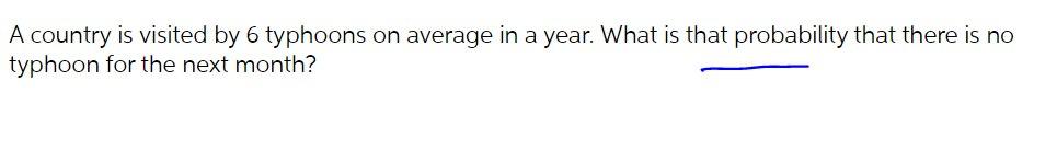 Probability Of Each Occurrence Frequency Of Typhoon From June To
