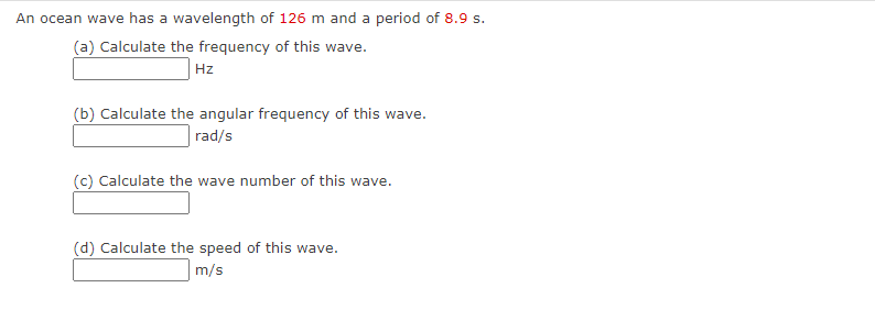 Solved 3 Calculate The Frequency Of A Wave That Has A Chegg Com