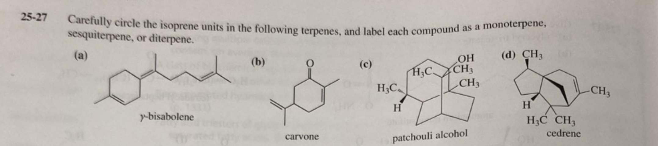 Solved Part 3 Circle Each Isoprene Unit In The Following Chegg Com
