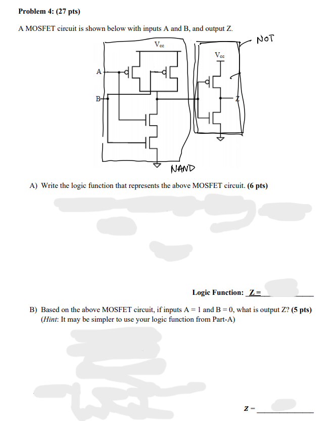 Solved 2 Consider The Mosfet Circuit Shown Below Operated Chegg Com