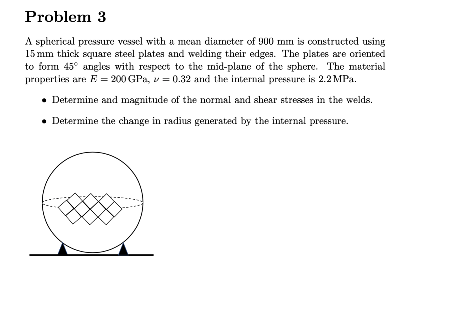 Solved 3 Application Spherical Pressure Vessel A New Chegg Com