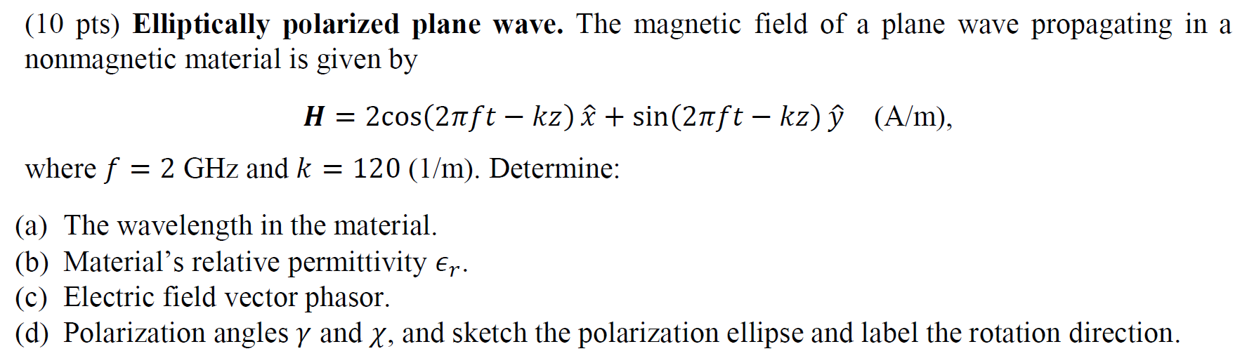 Consider An Elliptically Polarized Photon The Chegg Com