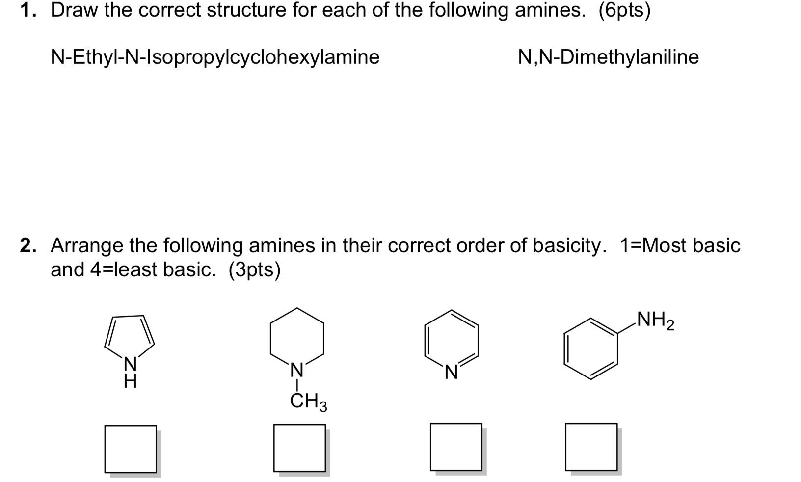 Solved 12 Draw The Structure Of The Following Amines And Chegg Com