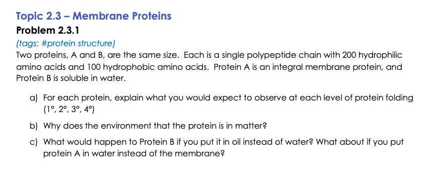 Solved 7 A Certain Membrane Protein Allows Phosphate Groups Chegg Com