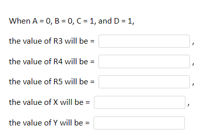 Answered Given The Values Of A B C And D As Shown Below What Are