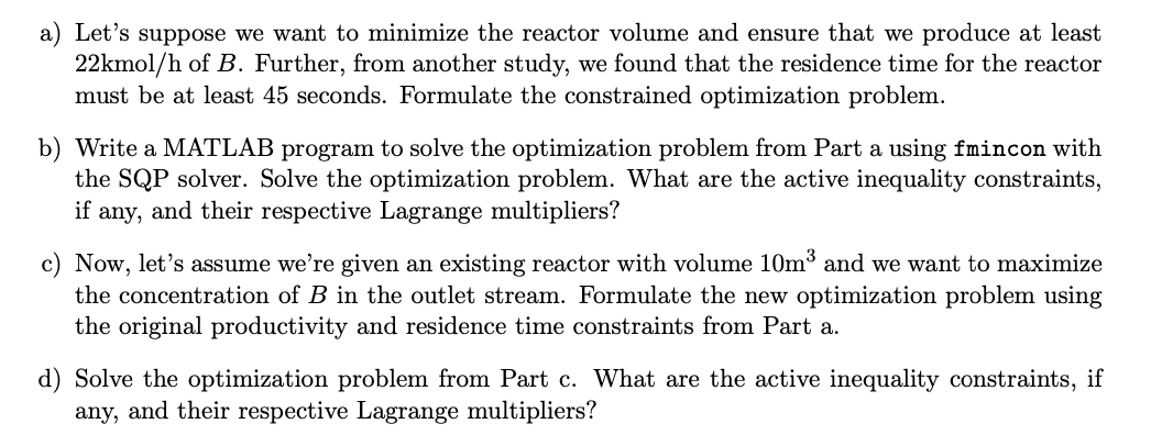 Solved Question 5 Consider The Two Continuous Stirred Tank Chegg Com