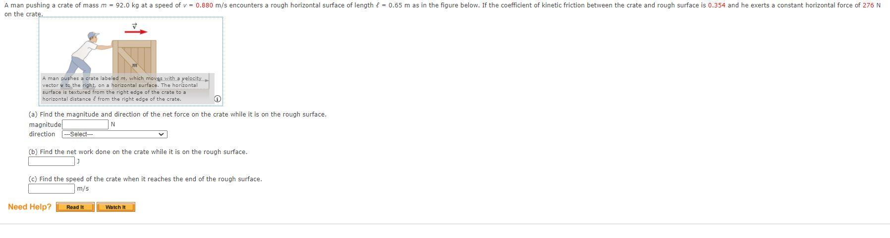 Solved A Man Pushing A Crate Of Mass M92 0kg At A Speed Of Chegg Com 6809f8f80faff