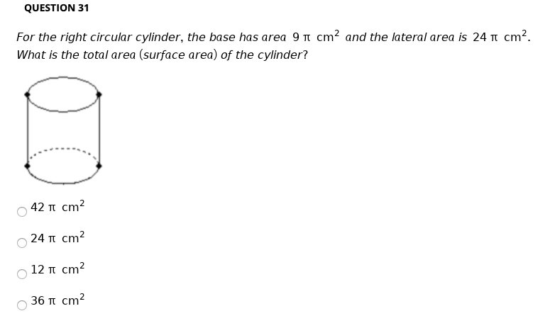 Solved The Right Circular Cylinder Shown Below Has A Circular Base