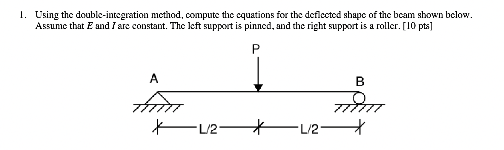 Solved 1 Using The Double Integration Method Compute The Chegg Com