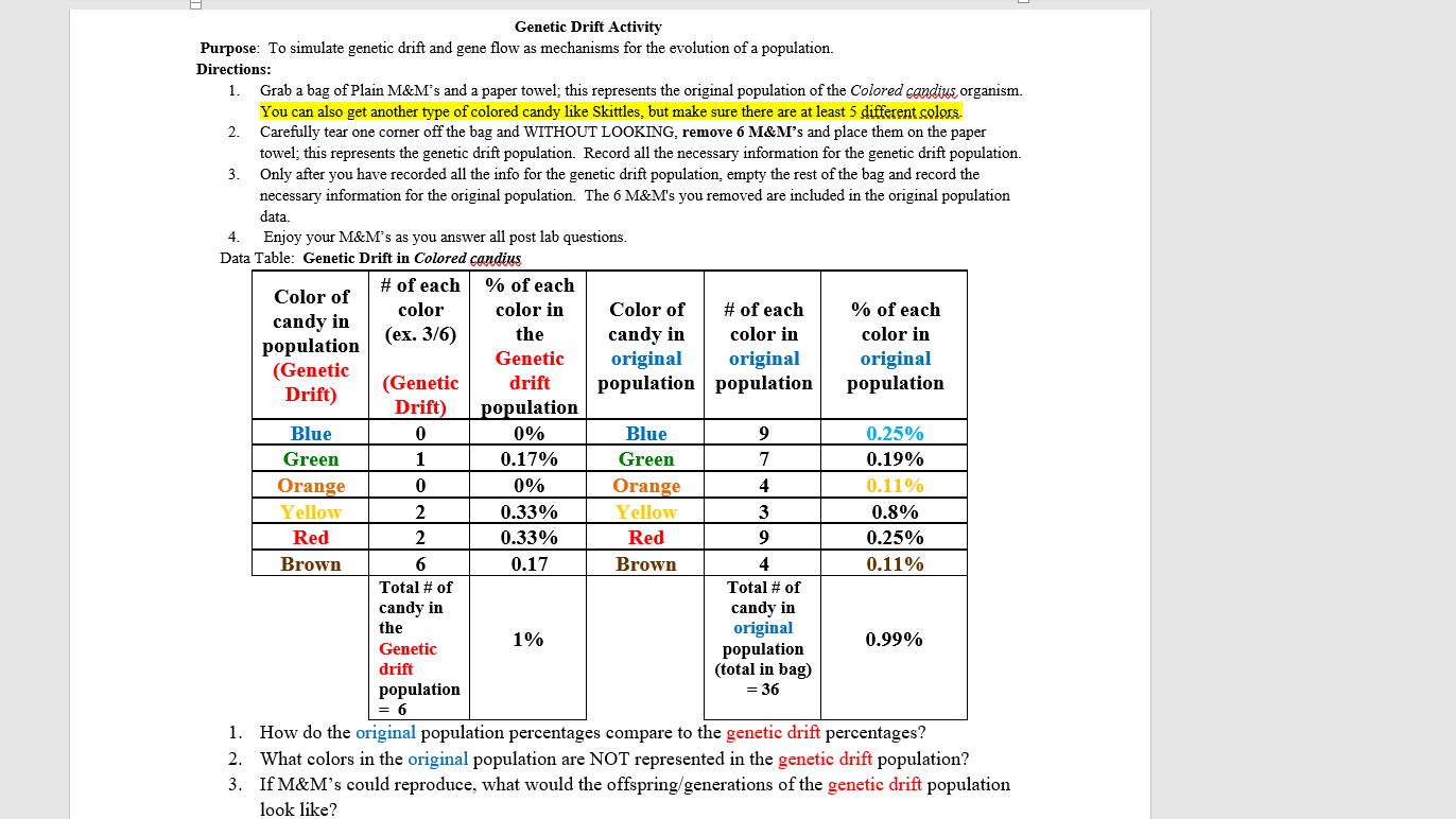 Practical 8 Genetic Drift Modelling Student Template Biol1x06 2023