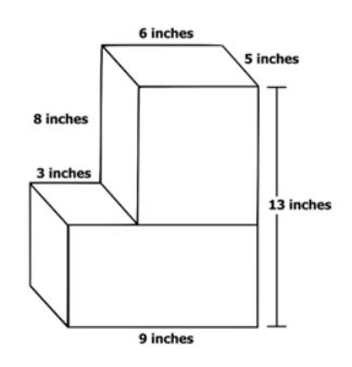 Solved The Figure Is Composed Of 2 Rectangular Prisms The Chegg Com