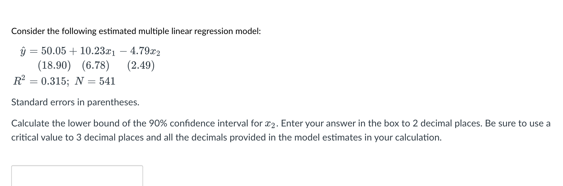 Solved In Multiple Linear Regression The Multiple Chegg Com