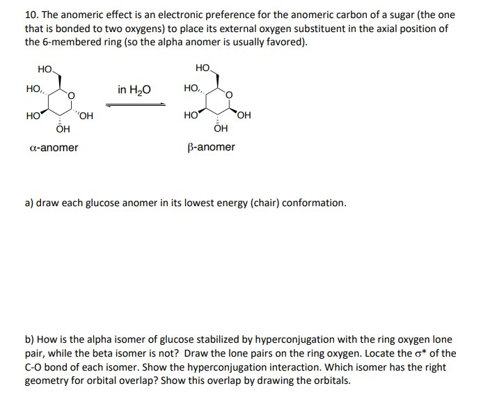 Anomeric Effect Help Rorganicchemistry
