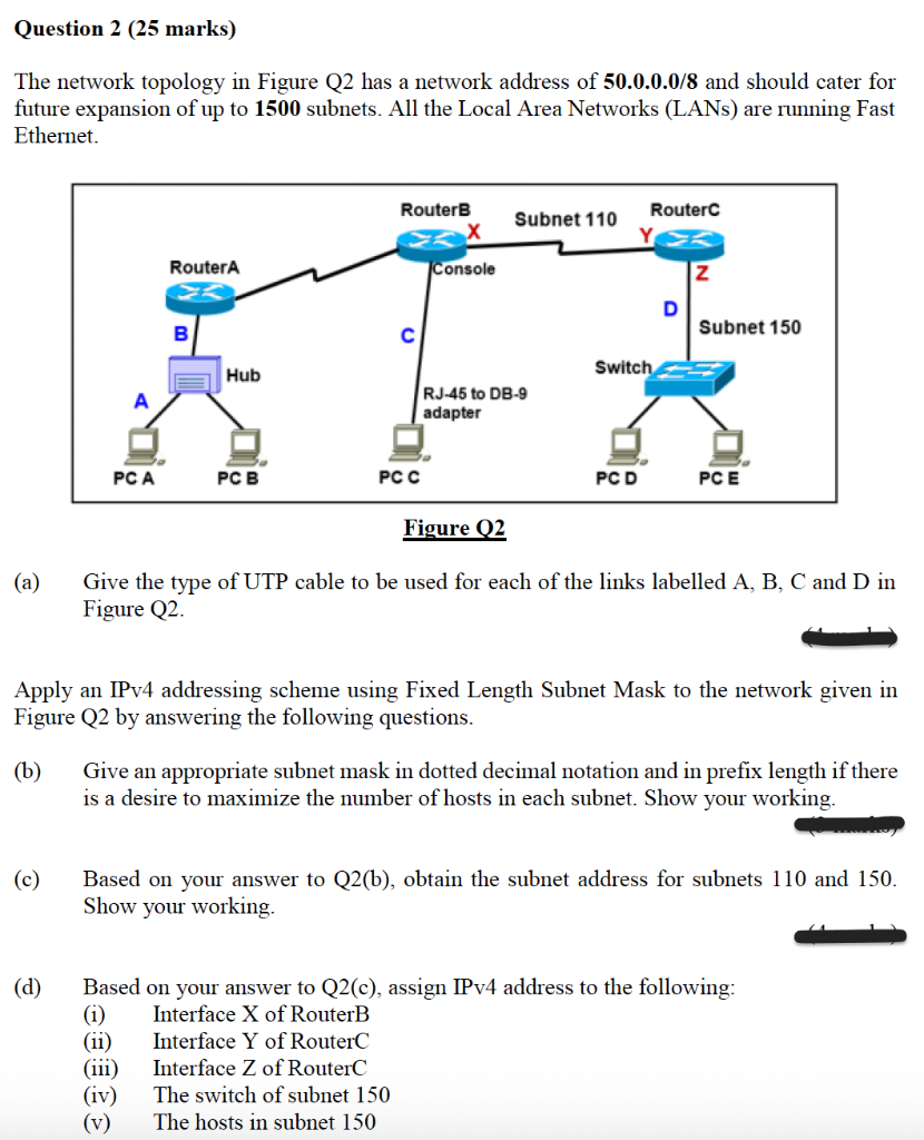 Solved Figure 2 Network Topology For Problem 9 9 Consider Chegg Com