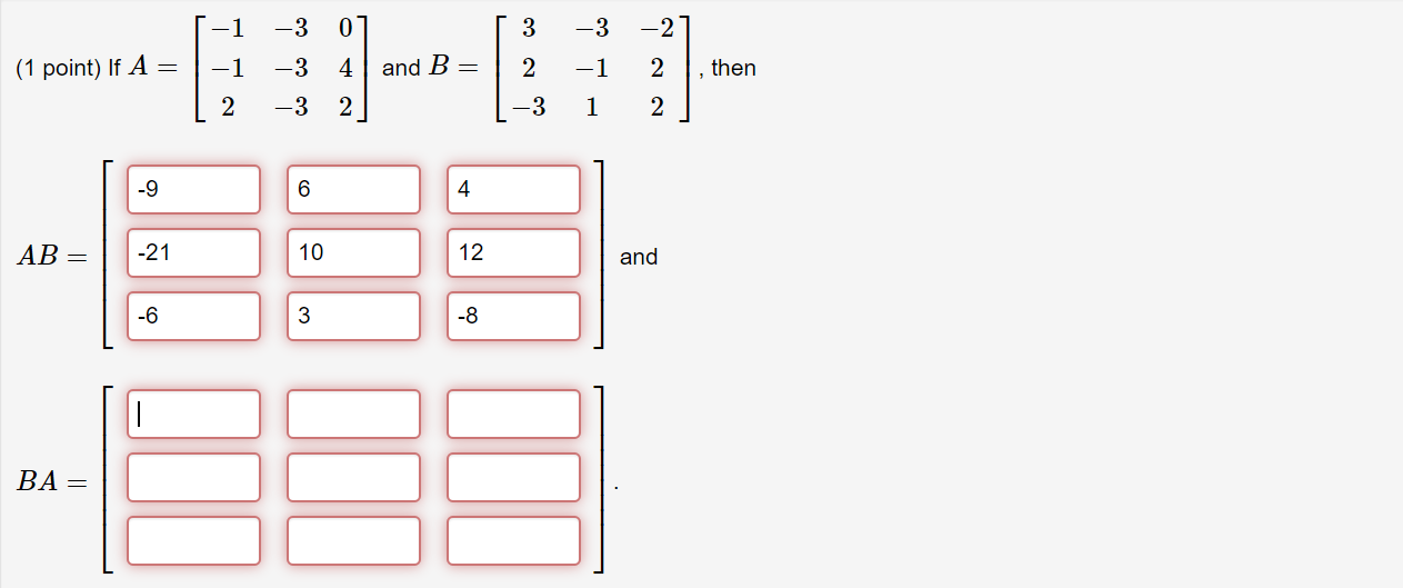 Solved 1 Point Given 2 2 2 1 1 2 1 1 6 2 1 0 0 2 Chegg Com