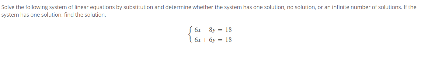 Solved 6 Below Is A System Of Two Linear Equations In Two Chegg Com