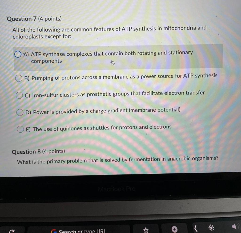 Solved Which Of The Following Is Not True Of Atp Synthesis Chegg Com