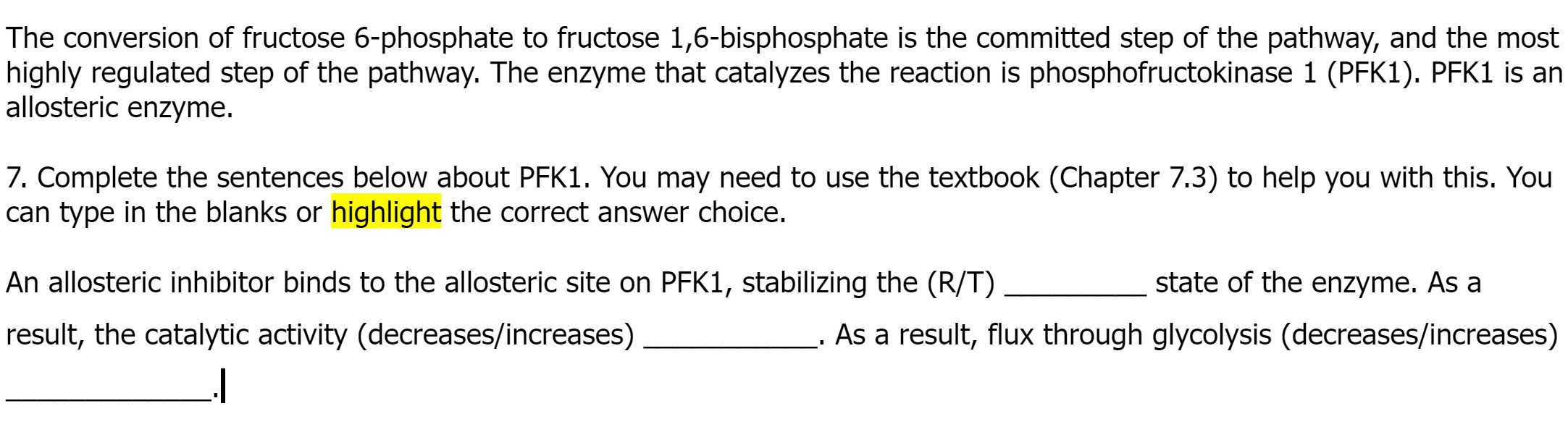 Solved The Conversion Of Fructose 6 Phosphate To Fructose Chegg Com
