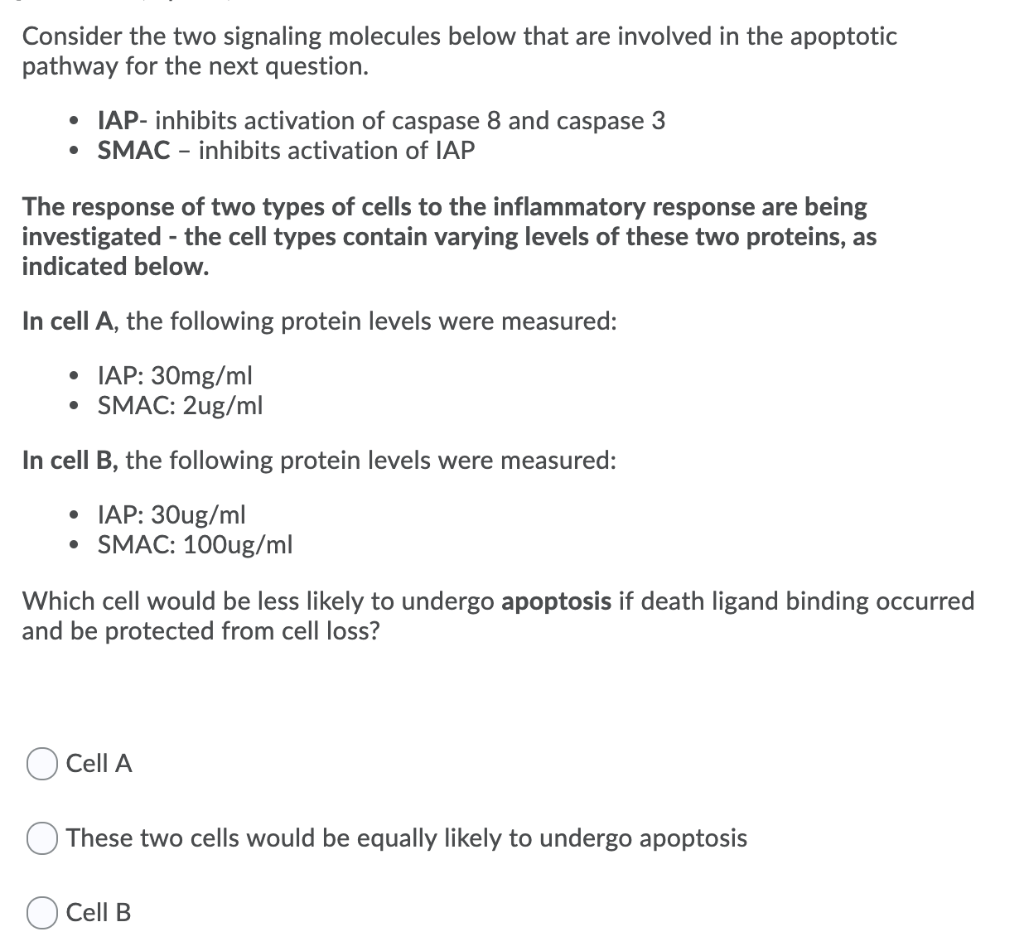 Solved Question 1 2 Points Signaling Activity Of Proteins Chegg Com